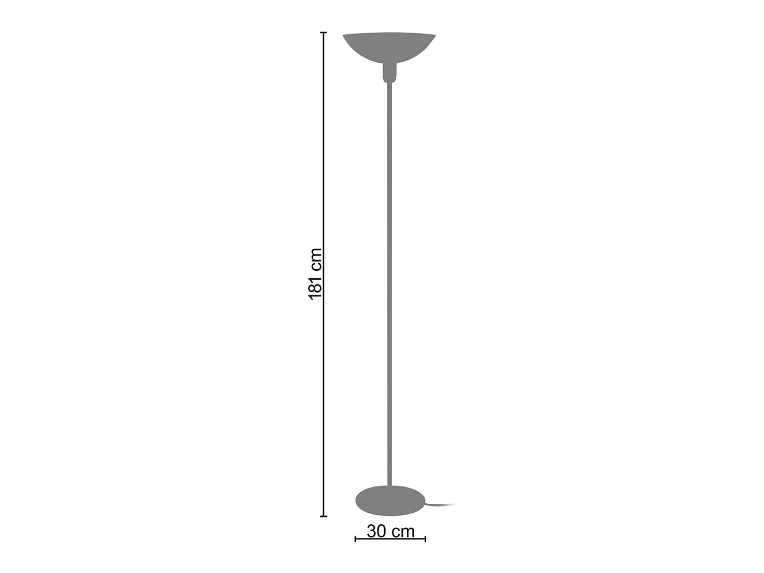 New TOSEL Lámpara de Pie ,metal, ,A165xD30xP30 cm Dorado
