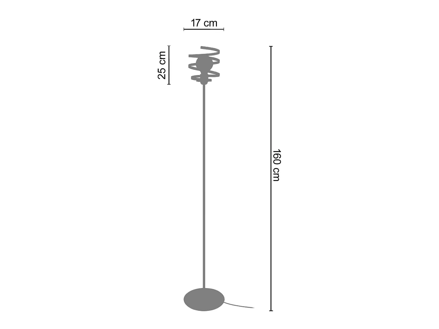 TOSEL Lámpara De Pie^Lámpara de Pie ,metal, ,A160xD25xP25cm Violeta