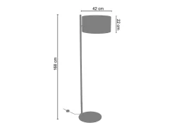 TOSEL Lámpara De Pie^Lámpara de Pie ,metal, ,A145xD30xP30cm Blanco
