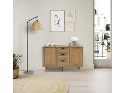 Outlet VS Venta-stock Lámpara de pie Umiko de Bambú, altura 156 cm Beige