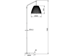 Outlet VS Venta-stock Lámpara de pie Umiko de Bambú, altura 156 cm Beige