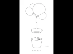 Lámpara de pie Zafferano - Tree of Light para exterior e interior, color blanco - Lámpara de pie LED E27 - Superficie de apoyo orientable