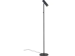 Lámpara de piso negro de 150 cm y cable de tela de 210 cm