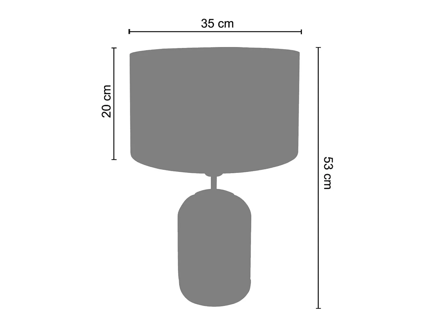 TOSEL Lámpara De Mesa^Lámpara de Salón ,madera,vidrio,natural,A53xD35xP 35cm Amarillo