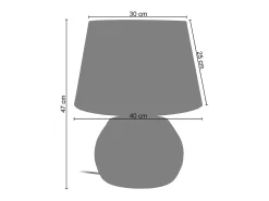 TOSEL Lámpara De Mesa^Lámpara de Salón ,metal,Cromo,A47xD40xP40cm Plateado