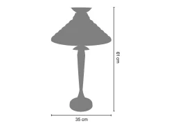 Outlet TOSEL Lámpara de Salón ,metal,madera,, A57xD40xP40cm Naranja