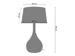 TOSEL Lámpara De Mesa^Lámpara de Salón ,vidrio,,A66xD45xP45cm Transparente
