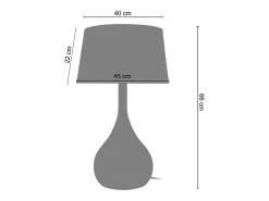 Lámpara de Salón TOSEL ,vidrio,Bronce ,A32xD22xP22cm