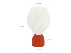 Clearance Homcom Lámpara de sobremesa Antorcha 25W luz LED 3000K Ø16,5x28 cm Blanco