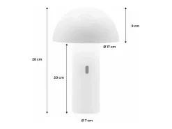 Online Sweeek Lámpara de sobremesa con cabezal ajustable para interior Blanco