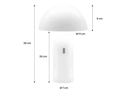 Online Sweeek Lámpara de sobremesa con cabezal ajustable para interior Blanco