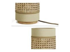 Lámpara de sobremesa crema 17.5x17.5x26.5 morten