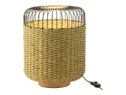 J-Line Lámpara De Mesa^Lámpara de sobremesa de metal y fibra 27x27x34.5 cm Verde
