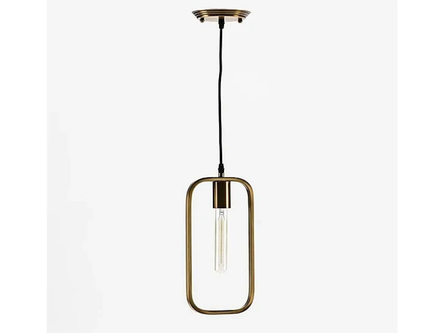 Lámpara de suspensión de metal dorado Veronica A 16 x A 33 x P 4 cm