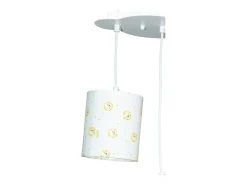 Lámpara de suspensión luminosa de algodón blanco