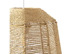 Lámpara de techo Akina de papel trenzado, diámetro 31 cm