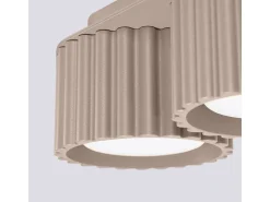 Best Sollux Lighting Lámpara De Techo Aura Minimalista De Aluminio - 2 Fuentes Luminosas - L.21 X A.12 Cm - Pardo Gris