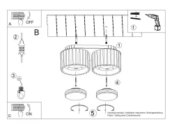 Best Sollux Lighting Lámpara De Techo Aura Minimalista De Aluminio - 2 Fuentes Luminosas - L.21 X A.12 Cm - Pardo Gris