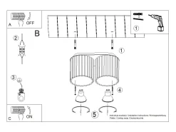Lámpara De Techo Aura Minimalista De Aluminio - 2 Fuentes Luminosas - L.21 X A.12 Cm - Ultramarino