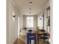New Sollux Lighting Lámpara De Techo Aura Minimalista De Aluminio - 2 Fuentes Luminosas - L.21 X A.12 Cm - Ultramarino Azul oscuro