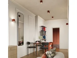 Sollux Lighting Plafón^Lámpara De Techo Aura Minimalista De Aluminio - 2 Fuentes Luminosas - L.21 X A.12 Cm - Ocre Rojo