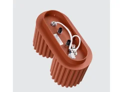 Sollux Lighting Plafón^Lámpara De Techo Aura Minimalista De Aluminio - 2 Fuentes Luminosas - L.21 X A.12 Cm - Ocre Rojo