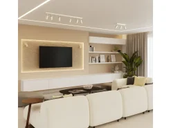 Best Sollux Lighting Lámpara de techo Briix moderno de acero - 3 fuentes luminosas 3000K - L.45 x A.17 cm - Beige