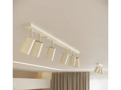 Best Sollux Lighting Lámpara de techo Briix moderno de acero - 3 fuentes luminosas 3000K - L.45 x A.17 cm - Beige