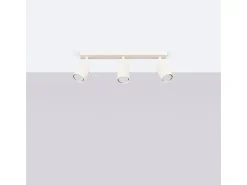 Best Sollux Lighting Lámpara de techo Briix moderno de acero - 3 fuentes luminosas 3000K - L.45 x A.17 cm - Beige