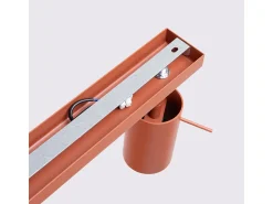 Sollux Lighting Plafón^Lámpara de techo Briix moderno de acero - 4 fuentes luminosas 4000K - L.81 x A.17 cm - ocre Rojo