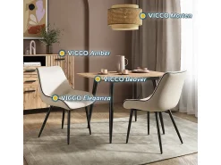 New Vicco Lámpara de techo 45x45x31 morten Crema