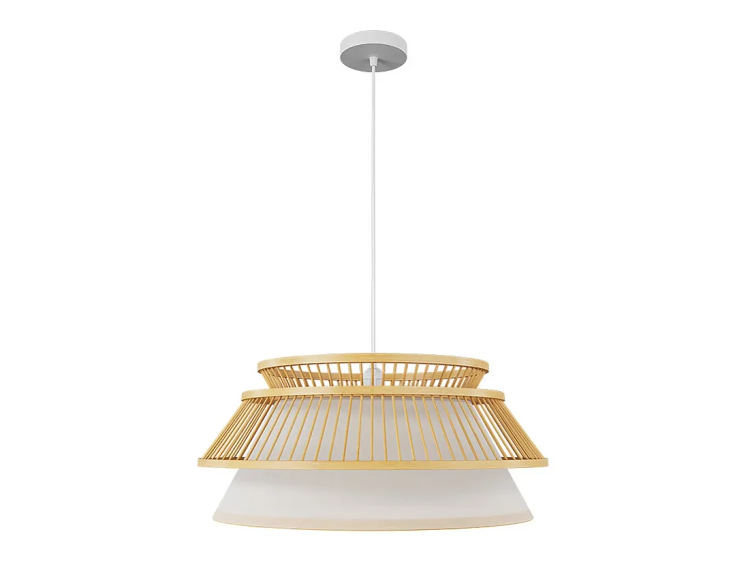 Rendez-Vous Déco Lámpara Suspendida^Lámpara de techo de bambú natural 46 cm - Maupiti Beige