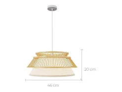 Rendez-Vous Déco Lámpara Suspendida^Lámpara de techo de bambú natural 46 cm - Maupiti Beige