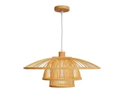Lámpara de techo de bambú natural y metal D50 cm - Mirabel