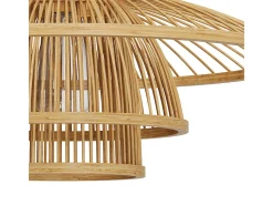 Lámpara de techo de bambú natural y metal D50 cm - Mirabel