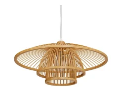 Lámpara de techo de bambú natural y metal D50 cm - Mirabel
