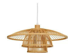 Lámpara de techo de bambú natural y metal D50 cm - Mirabel
