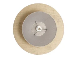 Lámpara de techo de lino beige y rafia natural 55 cm AZAMI