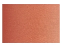 Miliboo Lámpara Suspendida^Lámpara de techo de lino color ladrillo y rafia 50 cm de diám. TRAVES Naranja