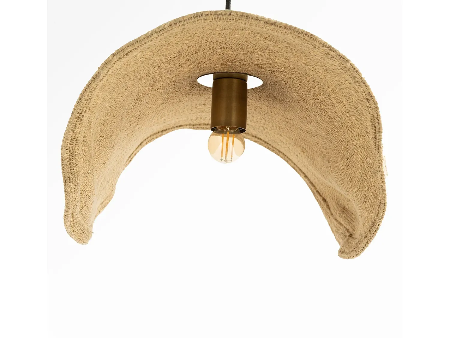 Rendez-Vous Déco Lámpara Suspendida^Lámpara de techo de material natural y metal D91 cm - Maho Beige