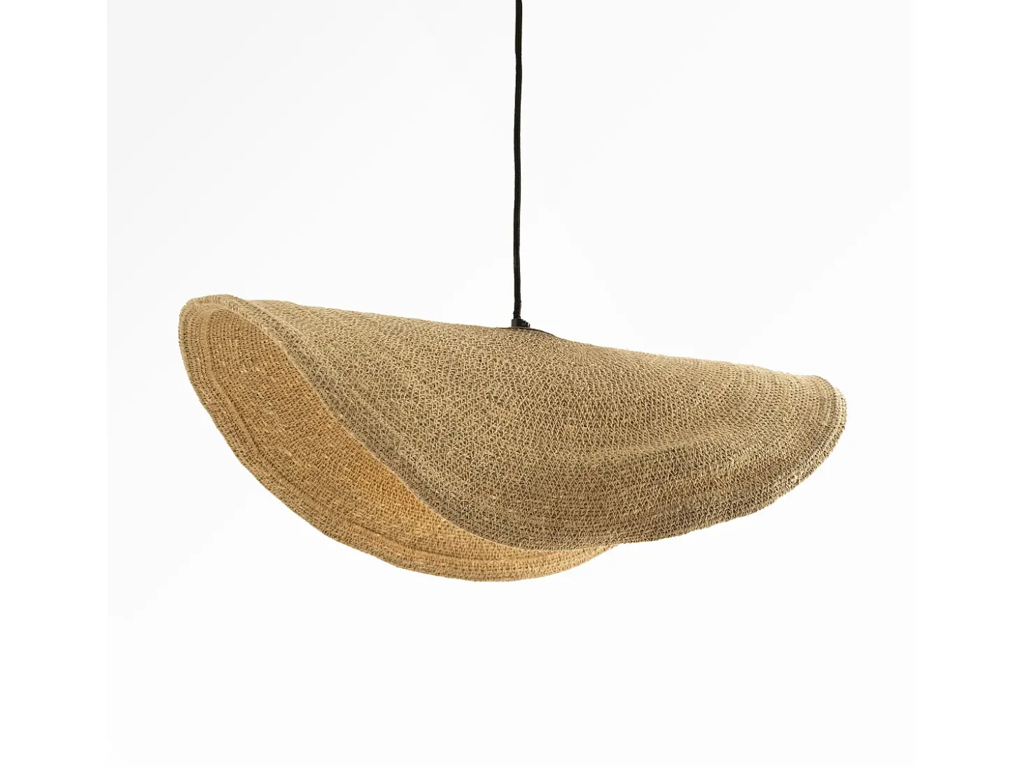 Lámpara de techo de material natural y metal D61 cm - Maho