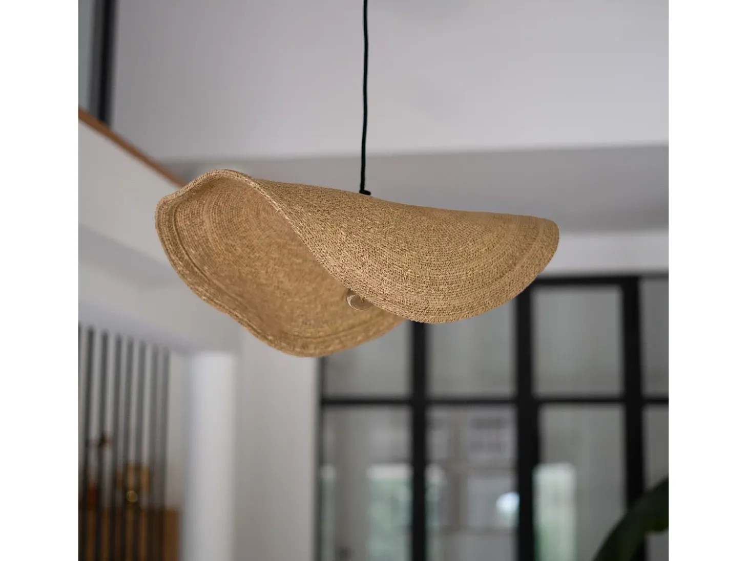 Lámpara de techo de material natural y metal D61 cm - Maho