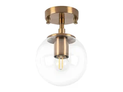 OZAIA Lámpara de techo de metal con globo - D. 15 x H. 23 cm - BARLATI Dorado
