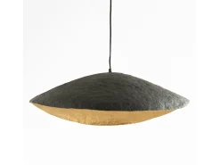 Lámpara de techo de papel y hilo negro D71 cm - Milano