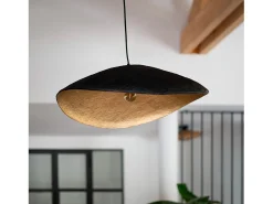 Lámpara de techo de papel y hilo negro D71 cm - Milano