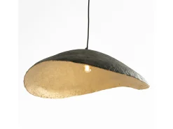 Lámpara de techo de papel y hilo negro D71 cm - Milano