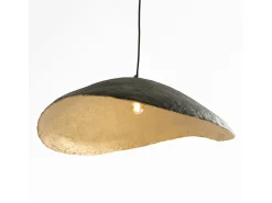 Lámpara de techo de papel y hilo negro D71 cm - Milano