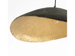 Lámpara de techo de papel y hilo negro D71 cm - Milano