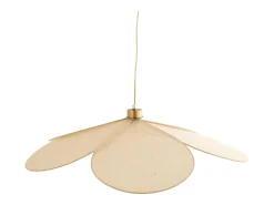 Rendez-Vous Déco Lámpara de techo de tela y metal dorado D75 cm - Flora Beige