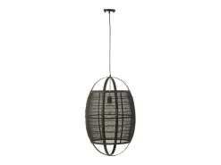Lámpara de techo de tela negra 43*43*66 cm